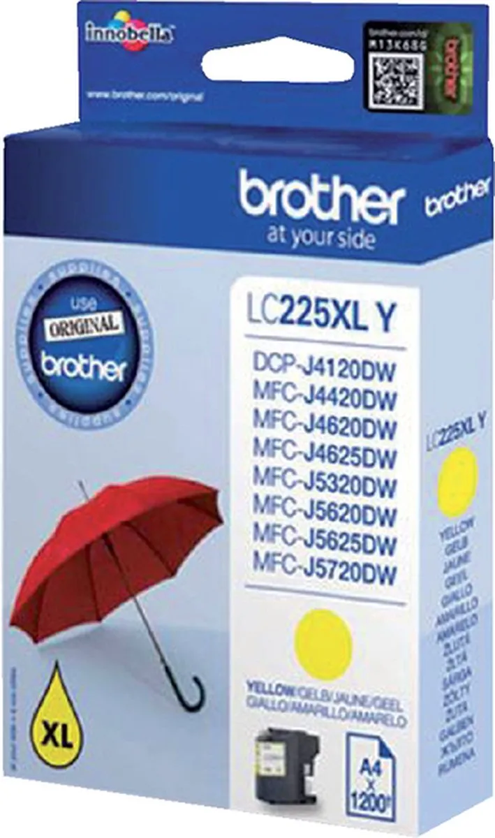 Brother LC-225XLY Inktcartridge Geel - 5 Stuks - afbeelding 2 van 2