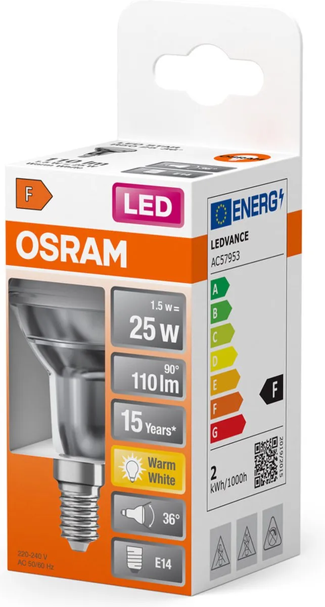 Osram LED Reflector E14 1.6W Warmwit - Ø5cm