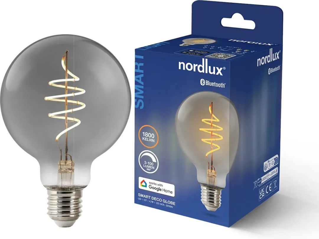 Nordlux G95 Smart Deco E27 Rookglas 1800K