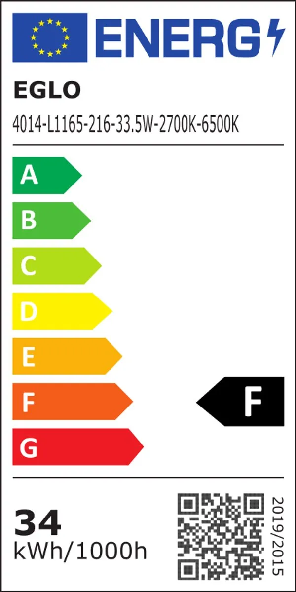 EGLO connect.z Salobrena-Z Smart Plafondlamp 120cm - Wit - Zigbee
