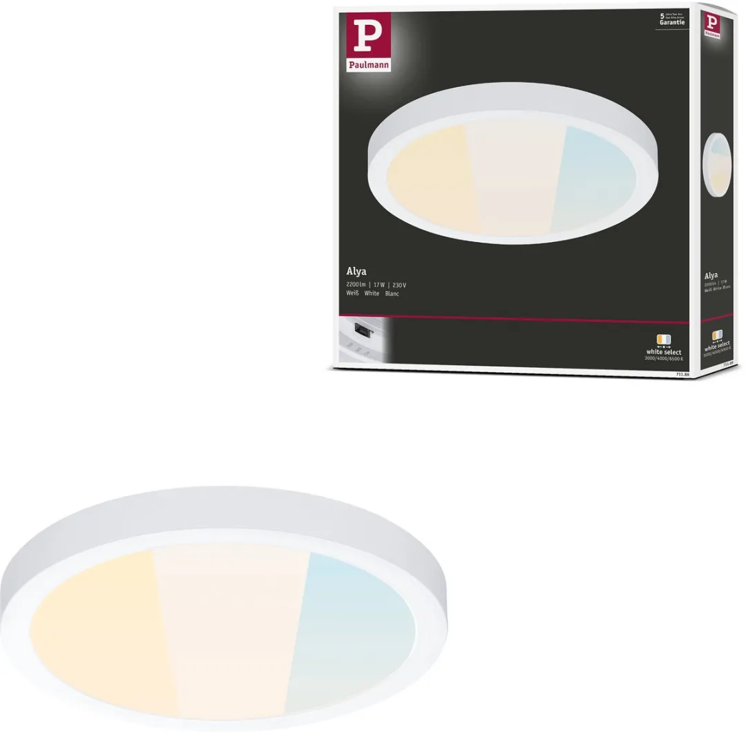 Paulmann LED-paneel Alya Rond 23cm 17W 1700lm Wit