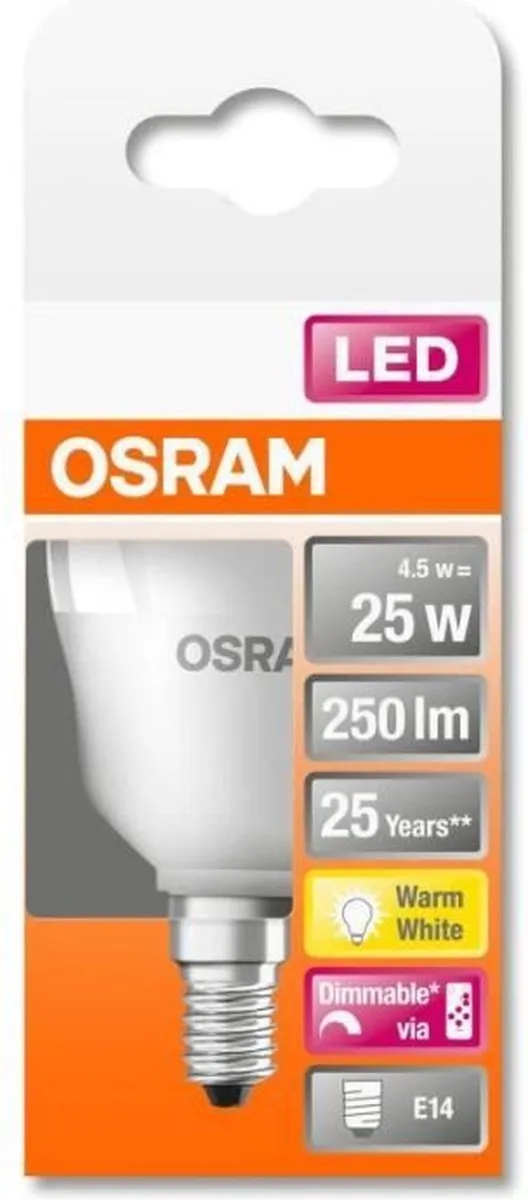 Osram LED E14 Peer 4.5W RGBW - Mat - 2700K