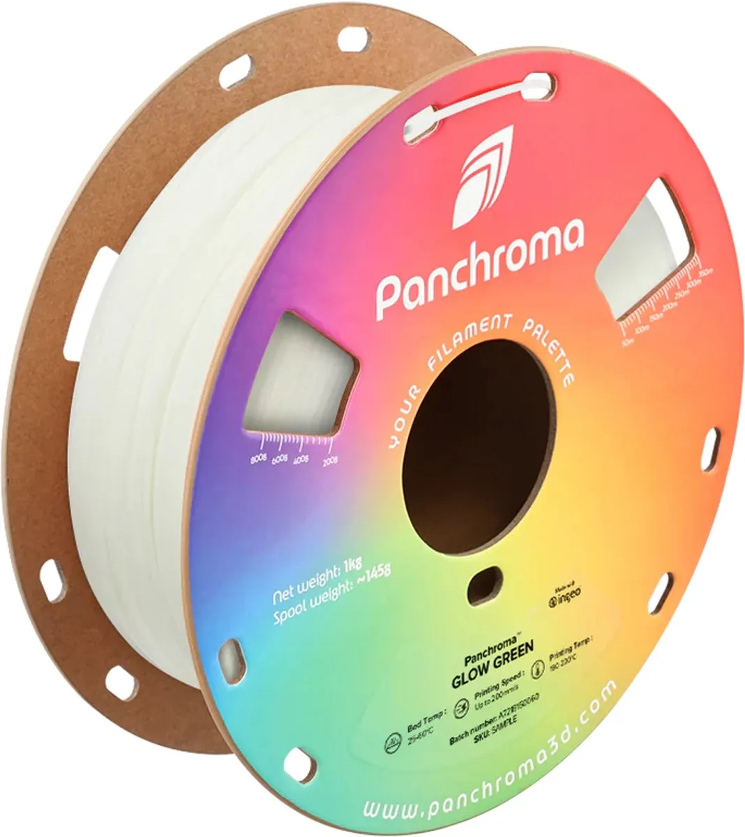 Polymaker Panchroma Glow Groen 3D-Filament 1.75mm 1kg
