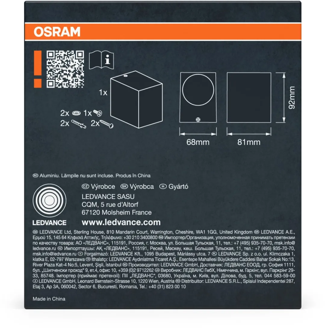Osram Endura Classic Square Down Rusty - 1 Lichtpunt - afbeelding 6 van 6