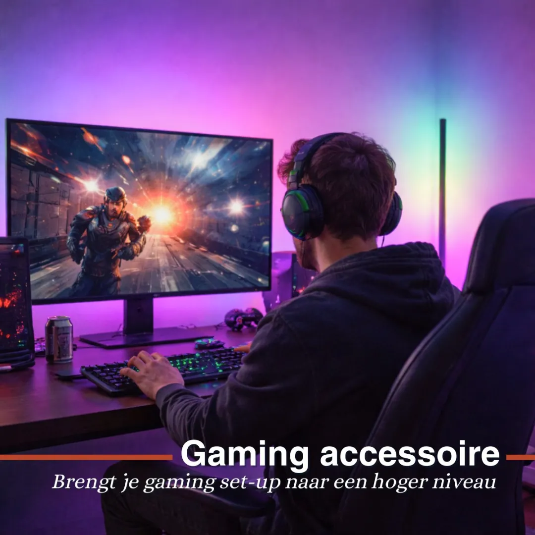 Grundig RGB LED Hoeklamp 140cm - Zwart