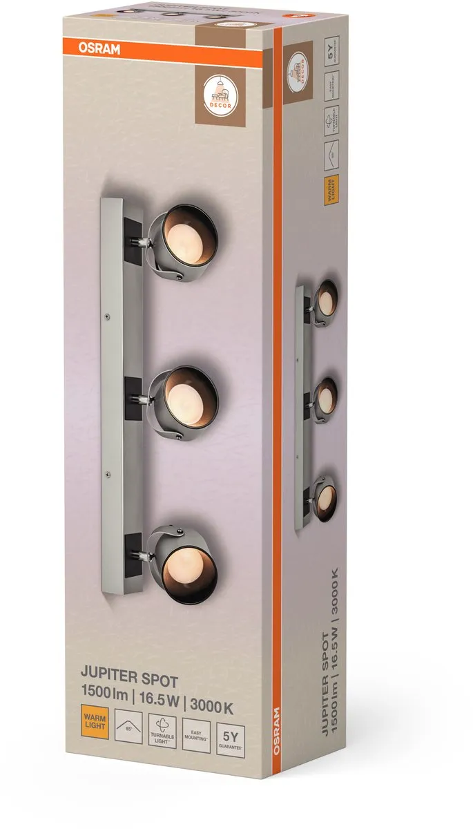 Osram Decor Spot Jupiter Silver - 16,5W 550lm Warm Wit
