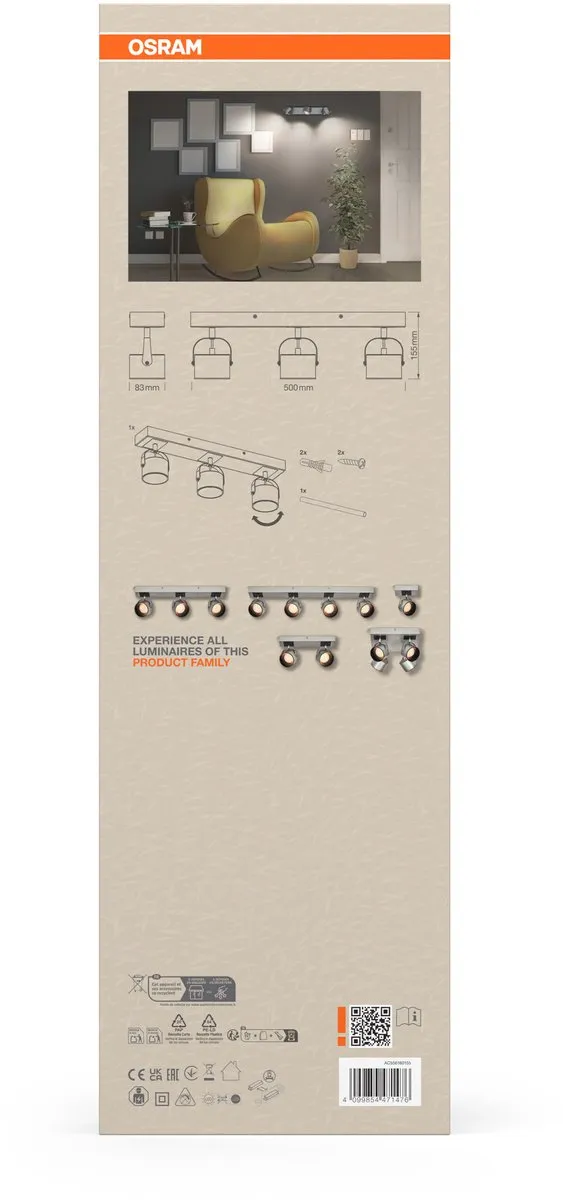 Osram Decor Spot Jupiter Silver - 16,5W 550lm Warm Wit - afbeelding 6 van 6