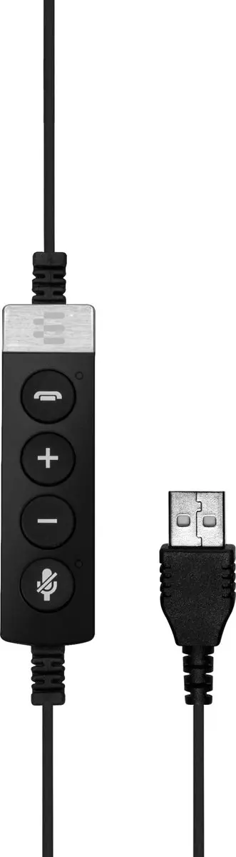 EPOS IMPACT SC 660 USB ML 1000553 Kantoorheadset - Zwart/Zilver - afbeelding 5 van 6