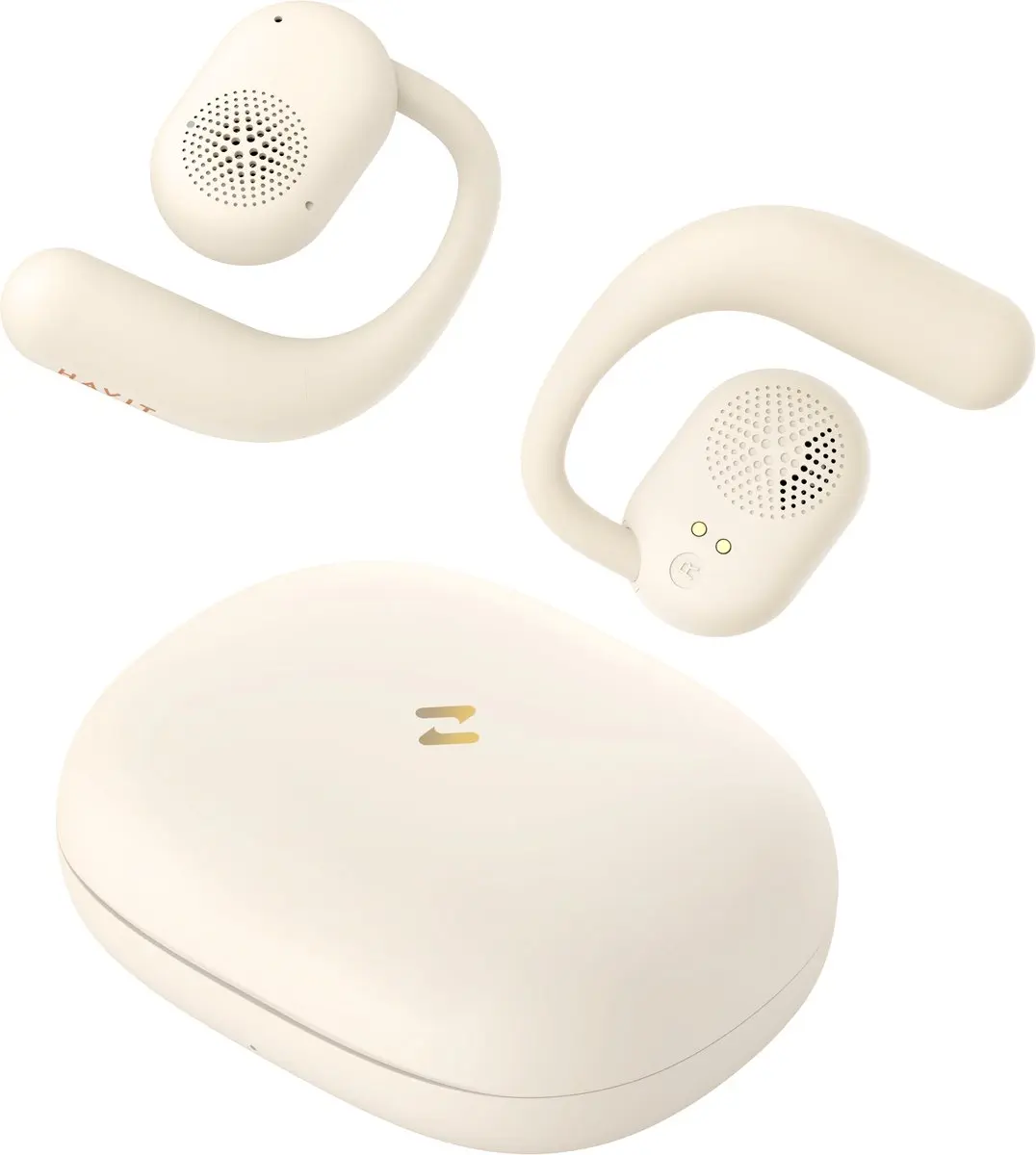 Havit OWS914 TWS Bluetooth Hoofdtelefoon - Beige - afbeelding 3 van 4