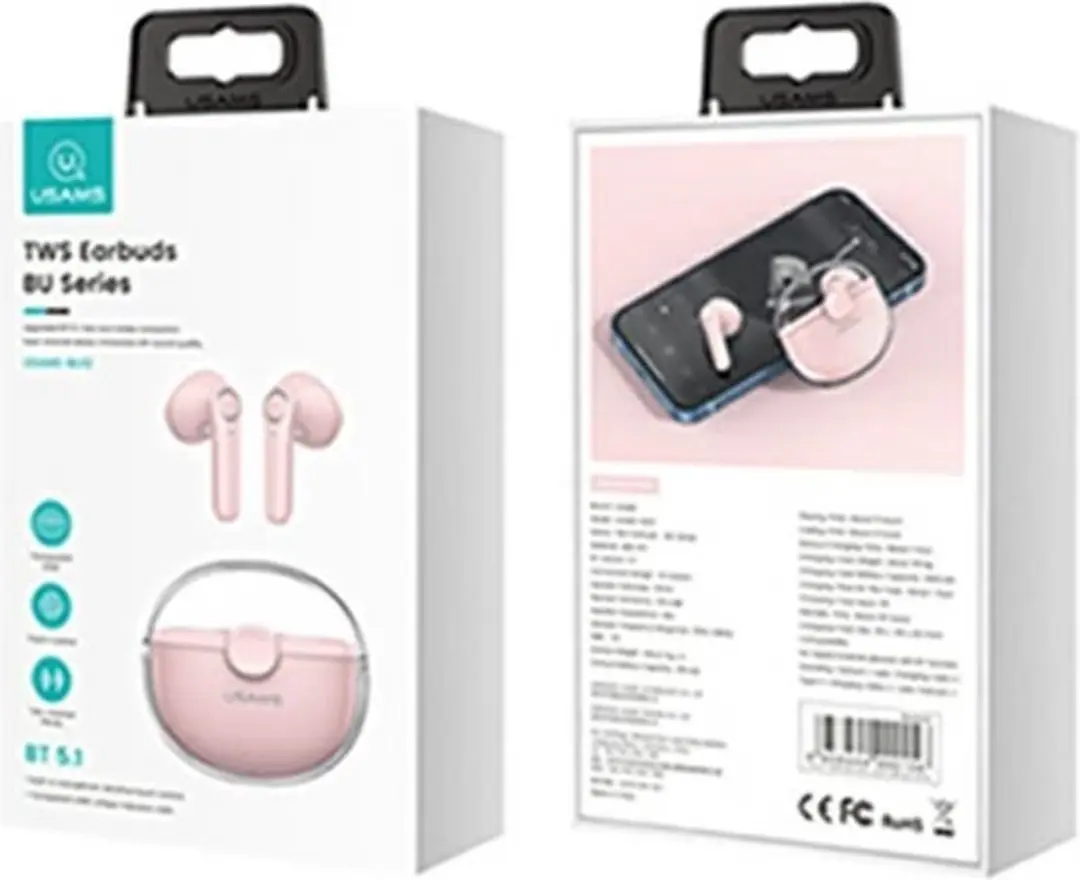 USAMS BU Serie - Draadloze Bluetooth Stereokoptelefoon - Rood - 5.1 - Ergonomisch Ontwerp - afbeelding 6 van 6