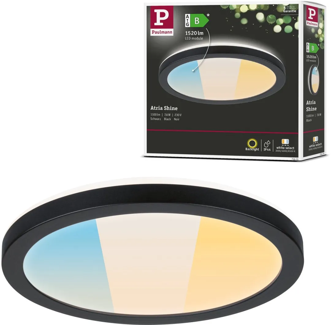 Paulmann Atria Shine LED-paneel 7,6W 1100lm 3000-6500K