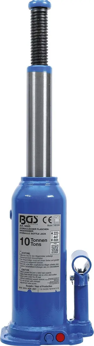 BGS Hydraulische potkrik 10 ton - Blauw - afbeelding 3 van 6