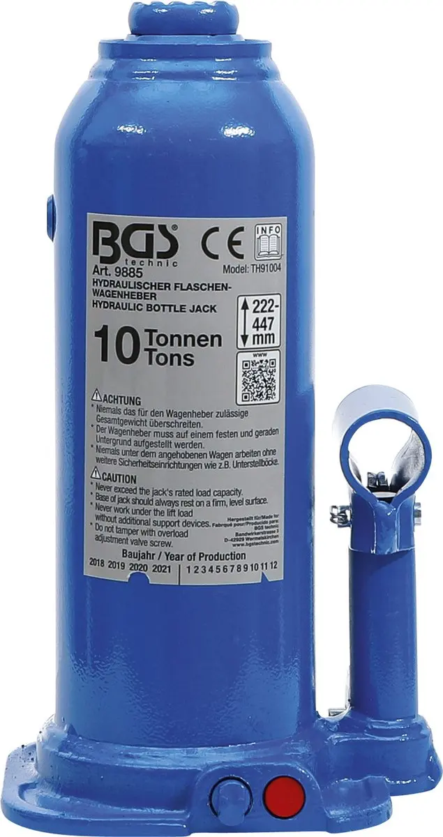 BGS Hydraulische potkrik 10 ton - Blauw - afbeelding 2 van 6