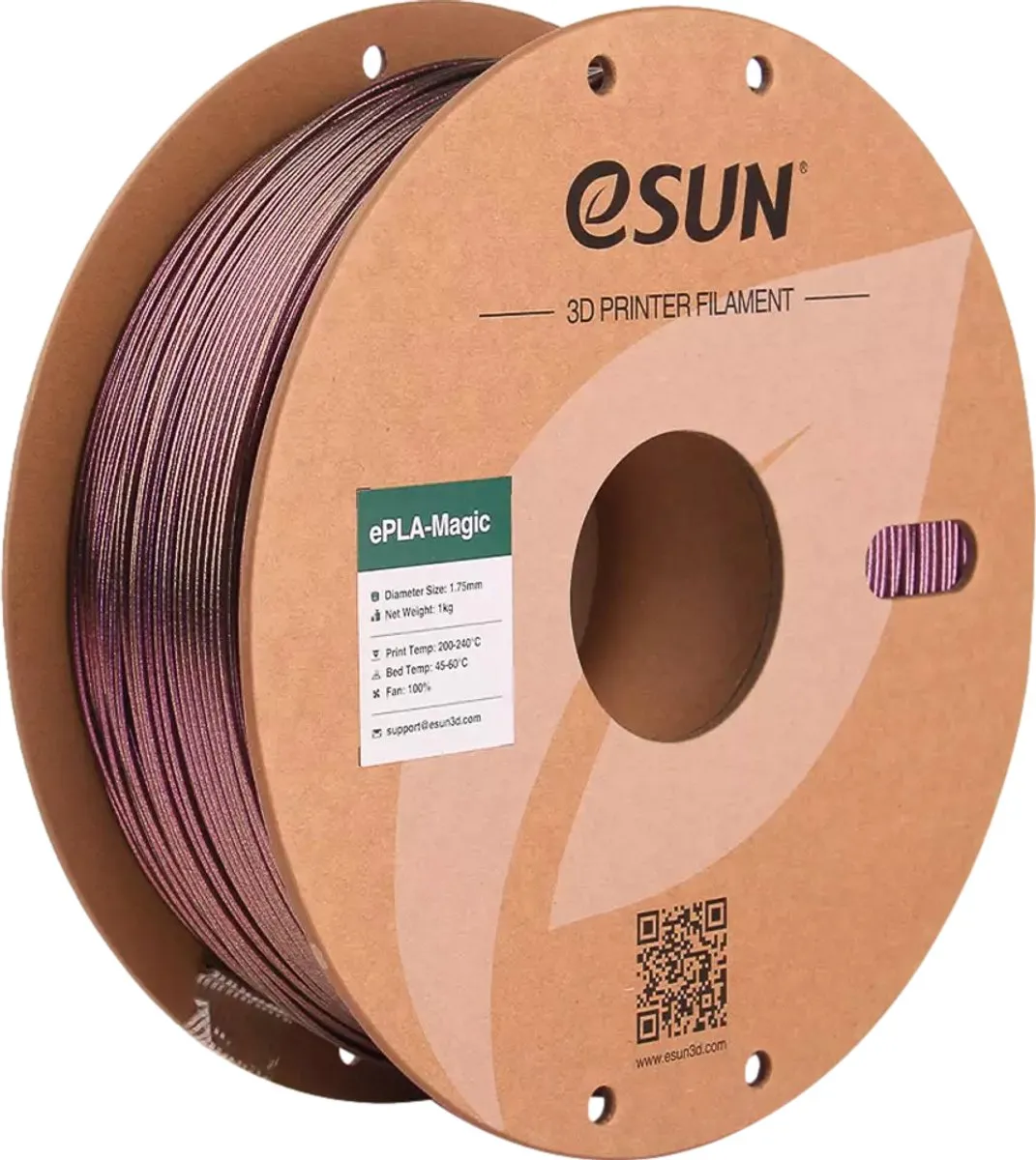 ESUN ePLA-Magic Donkerpaars Glitter 3D Printerfilament 1kg - 1.75mm