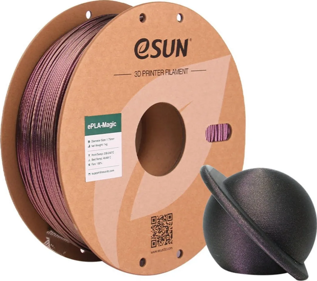 ESUN ePLA-Magic Donkerpaars Glitter 3D Printerfilament 1kg