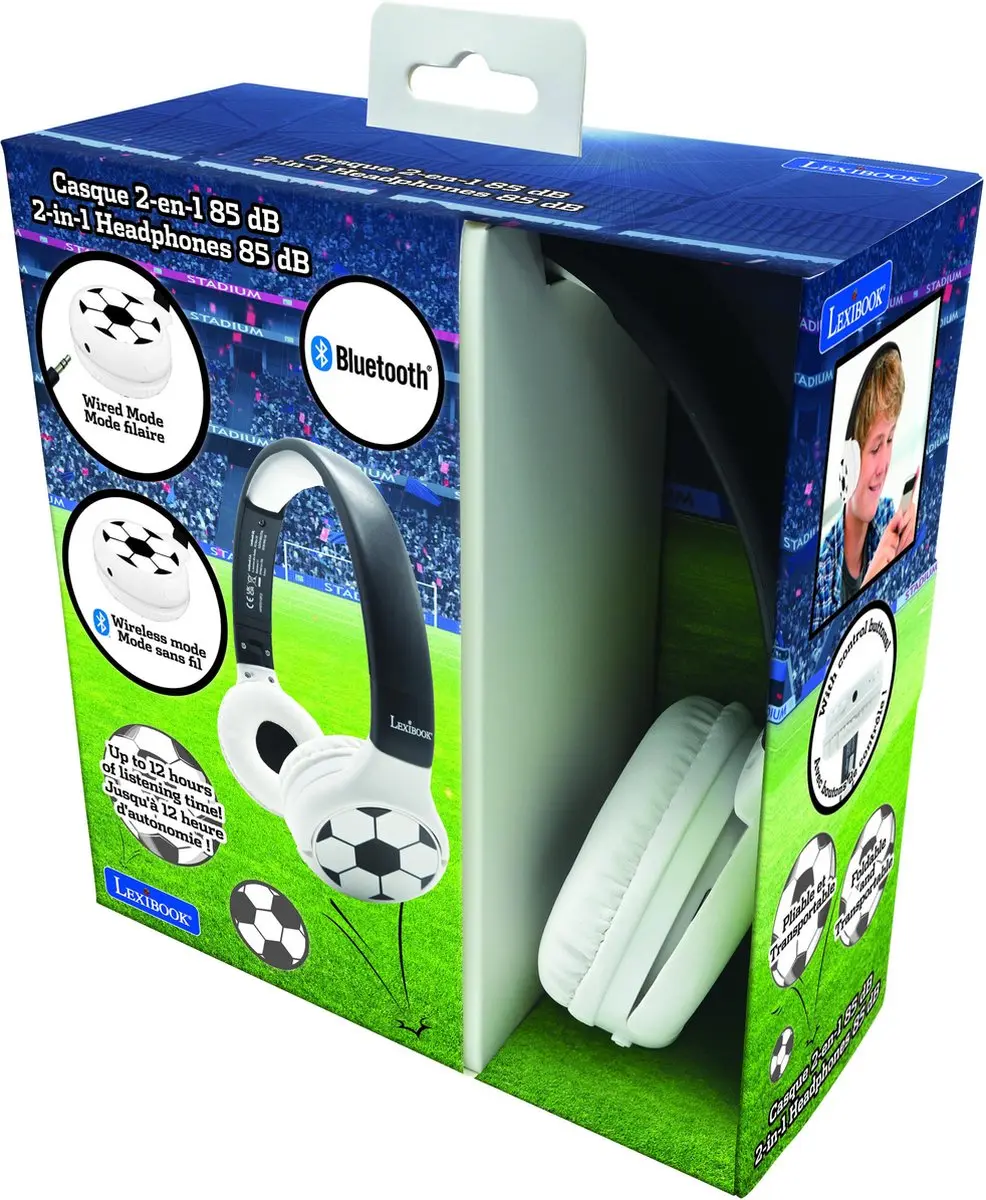 Lexibook HPBT010FO Voetbal Koptelefoon - Bluetooth - afbeelding 3 van 6