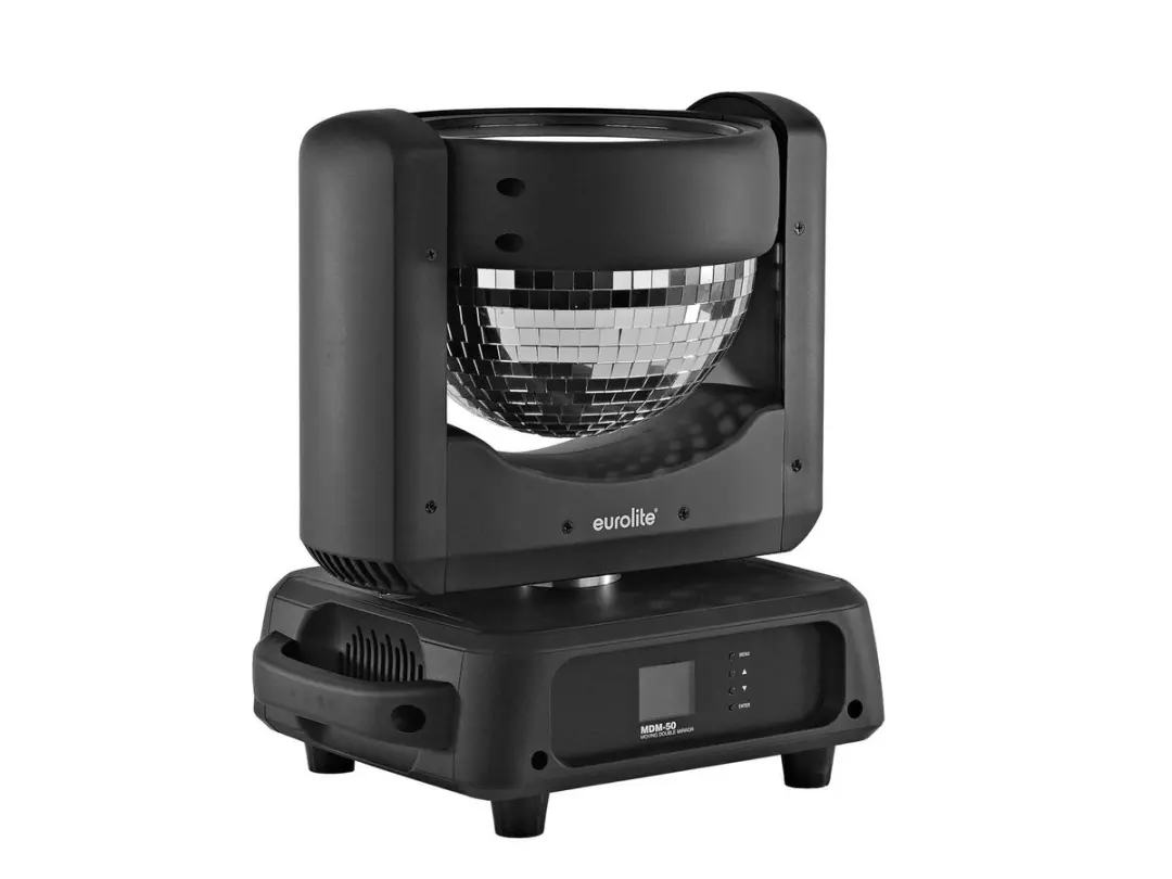 Eurolite MDM-50 Movinghead Spiegelbol met LED-ring - Zwart - afbeelding 3 van 6