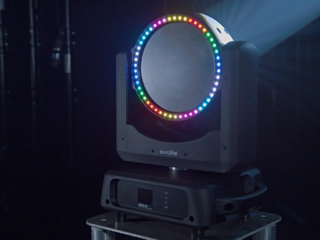 Eurolite MDM-50 Movinghead Spiegelbol met LED-ring - Zwart - afbeelding 5 van 6