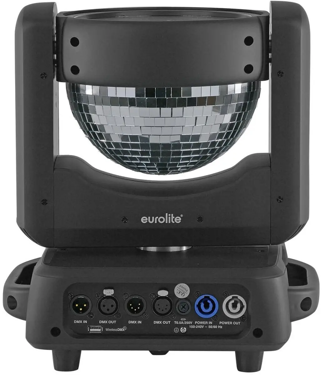 Eurolite MDM-50 Movinghead Spiegelbol met LED-ring - Zwart - afbeelding 2 van 6