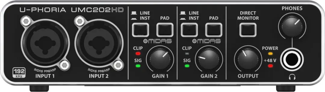 Behringer U-Phoria UMC202HD USB Audio-interface