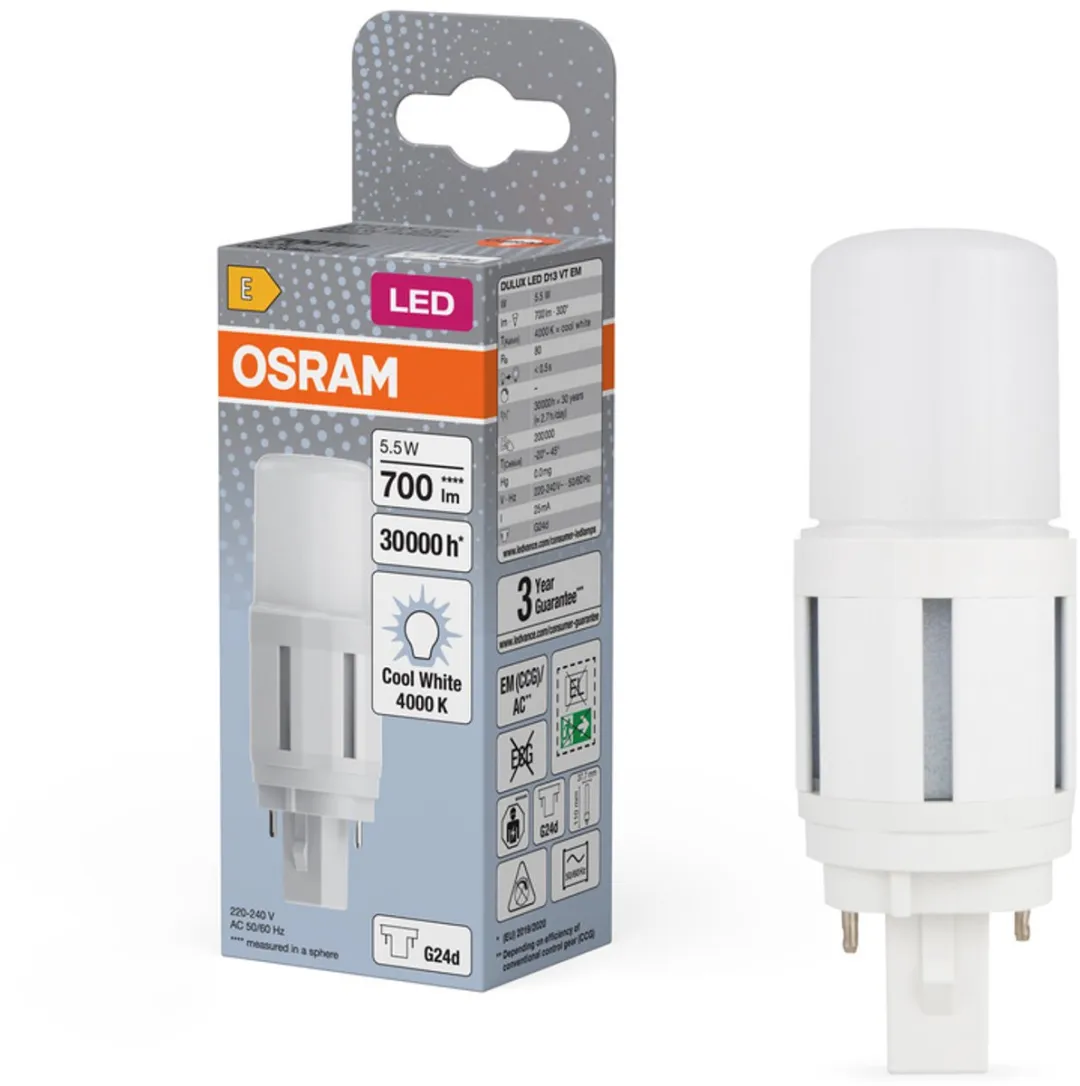 Osram LED-lamp G24d 5.5W Neutraalwit - 4000K - Helder