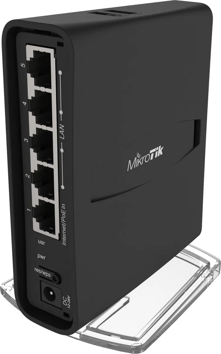 MikroTik hAP ac² RBD52G-5HacD2HnD-TC Router - 5x Ethernet - Zwart