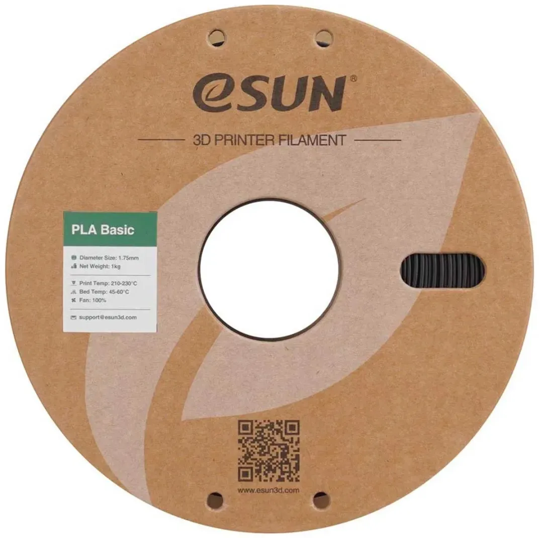 ESUN PLA-Basic Zwart 1.75mm 3D Printer Filament - 1 kg