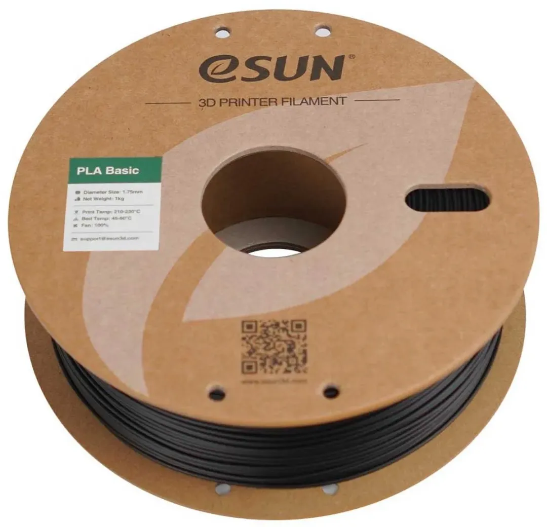 ESUN PLA-Basic Zwart 1.75mm 3D Printer Filament - 1 kg
