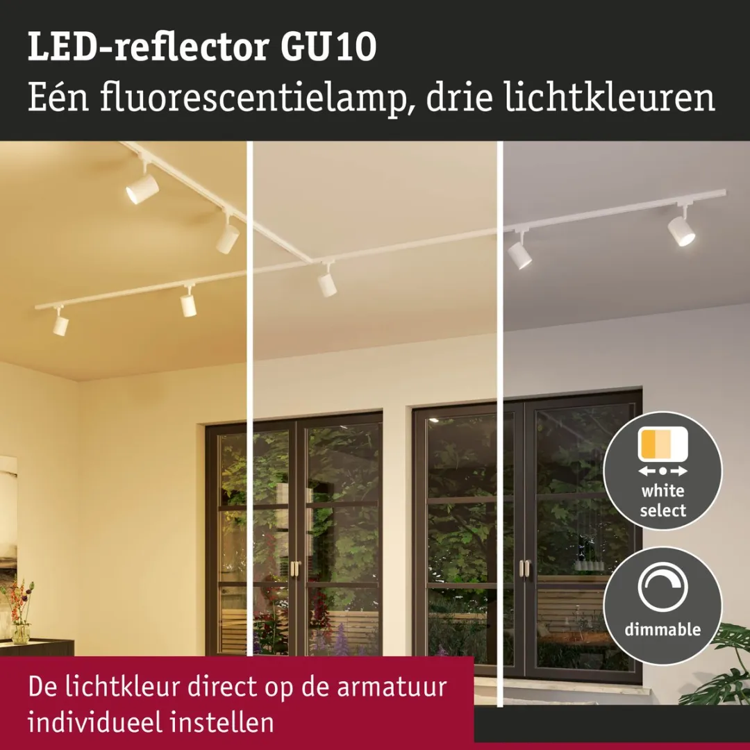 Paulmann LED Reflector GU10 650lm 6,9W 2700-4000K Chroom Mat