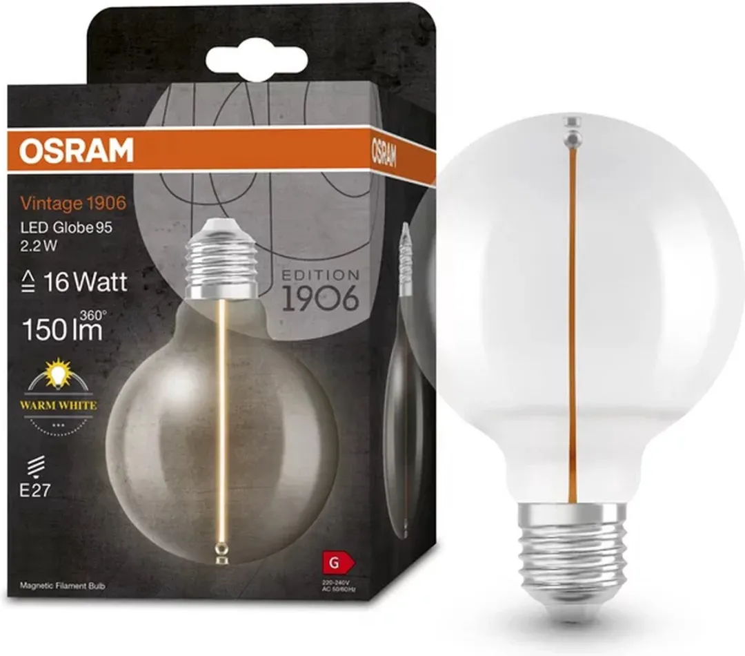 Osram Vintage 1906 Klassieke Globe95 - 2.2W 150lm Warm wit