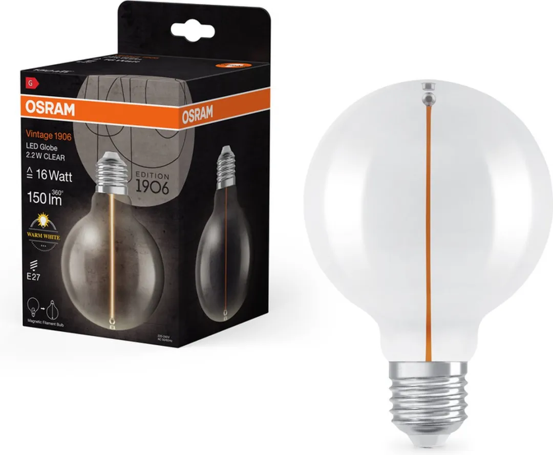 Osram Vintage 1906 Klassieke Globe95 - 2.2W 150lm Warm wit