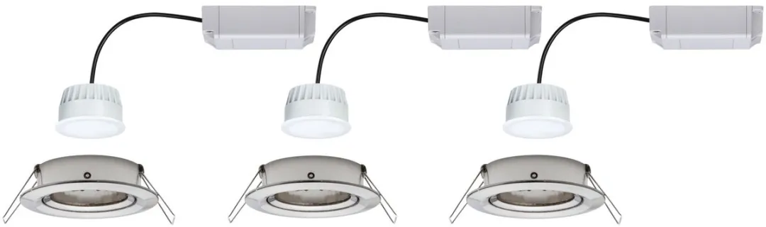 Paulmann Nova Plus Zigbee 3.0 LED-inbouwlamp 3x6W 470lm 2700K - 3 Stuks