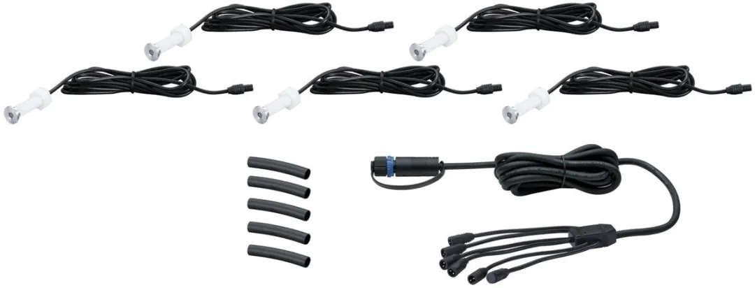 Paulmann Plug & Shine MicroPen II LED Grondinbouwlamp 5x0,2W - Zilver