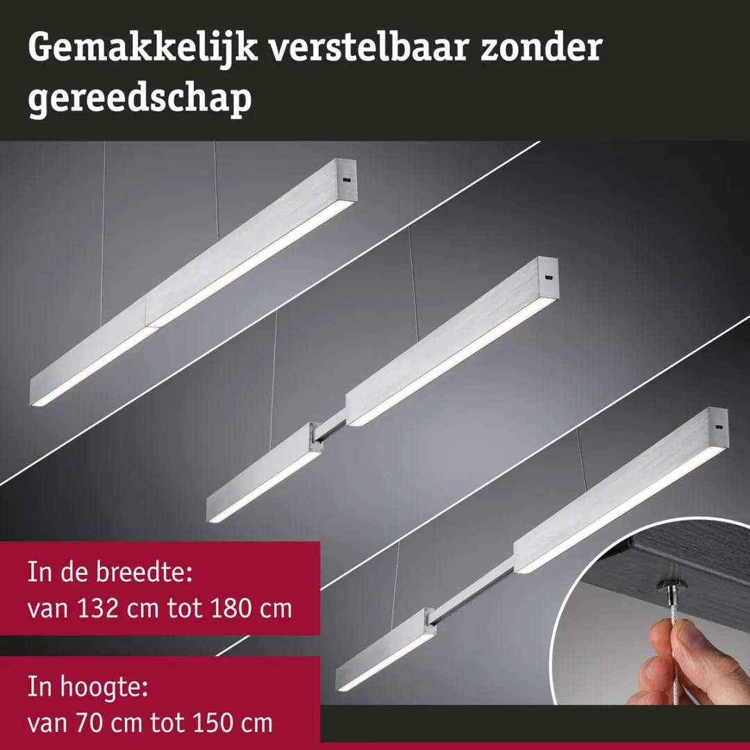 Paulmann LED Hanglamp Touchless Sensor Aptare 2x2280lm - 2700K - Alu geborsteld