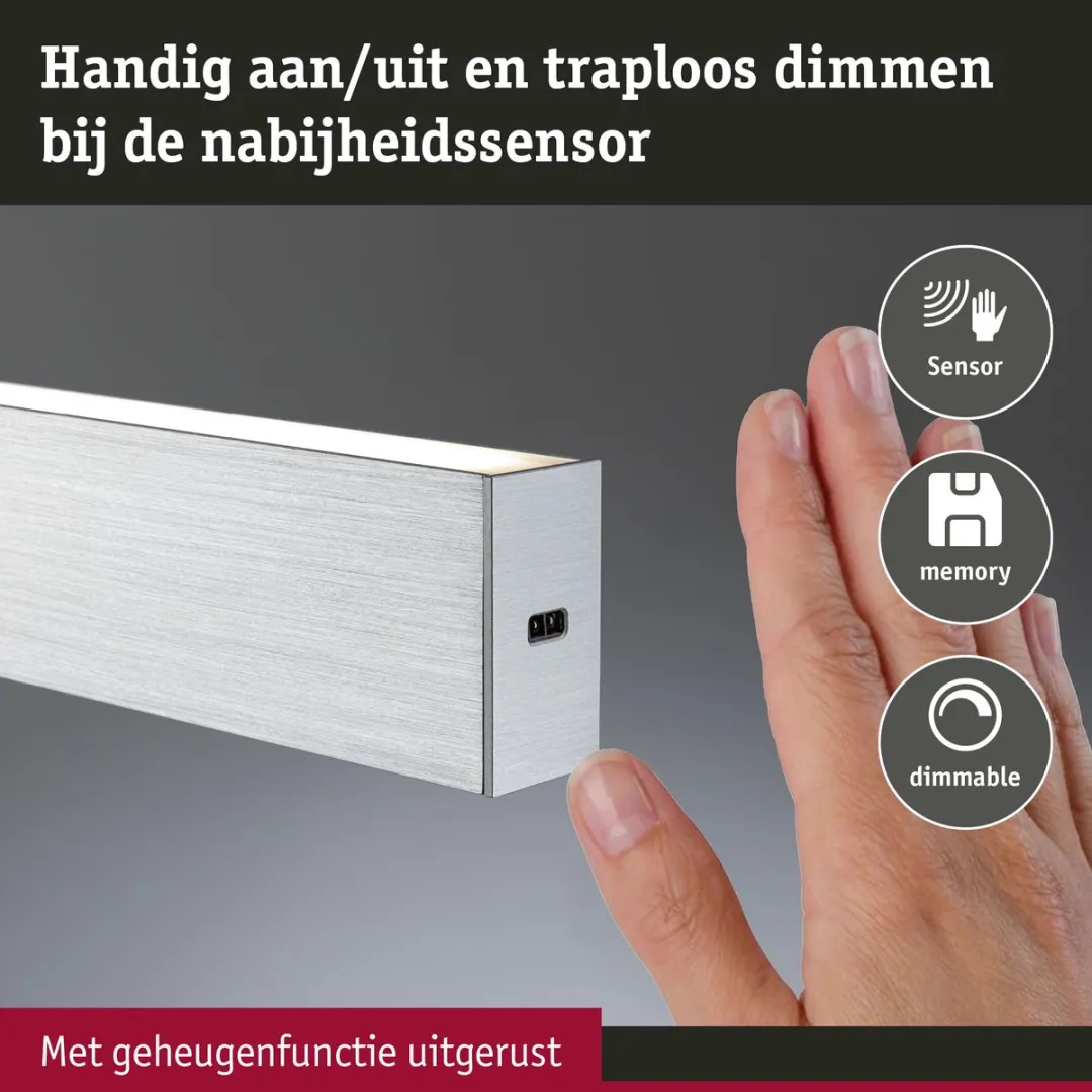 Paulmann LED Hanglamp Touchless Sensor Aptare 2x2280lm - 2700K - Alu geborsteld
