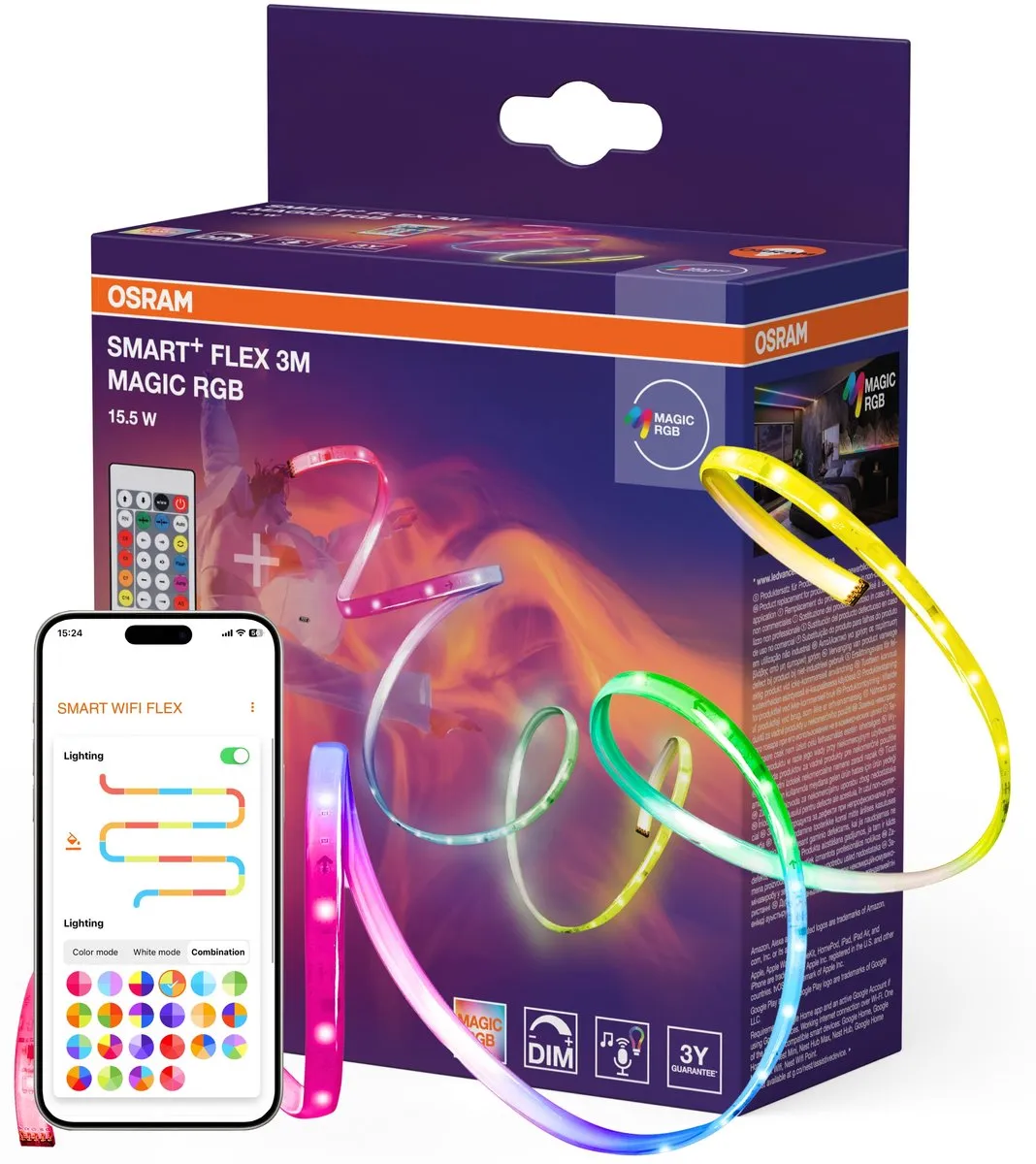 Osram Smart+ Wifi Flex Magic RGB LED Strip 3m - 15W