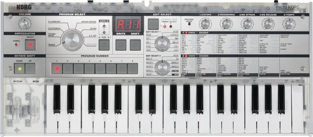 KORG microKORG Crystal Speciaal model ter ere van het 20-jarig jubileum van de m