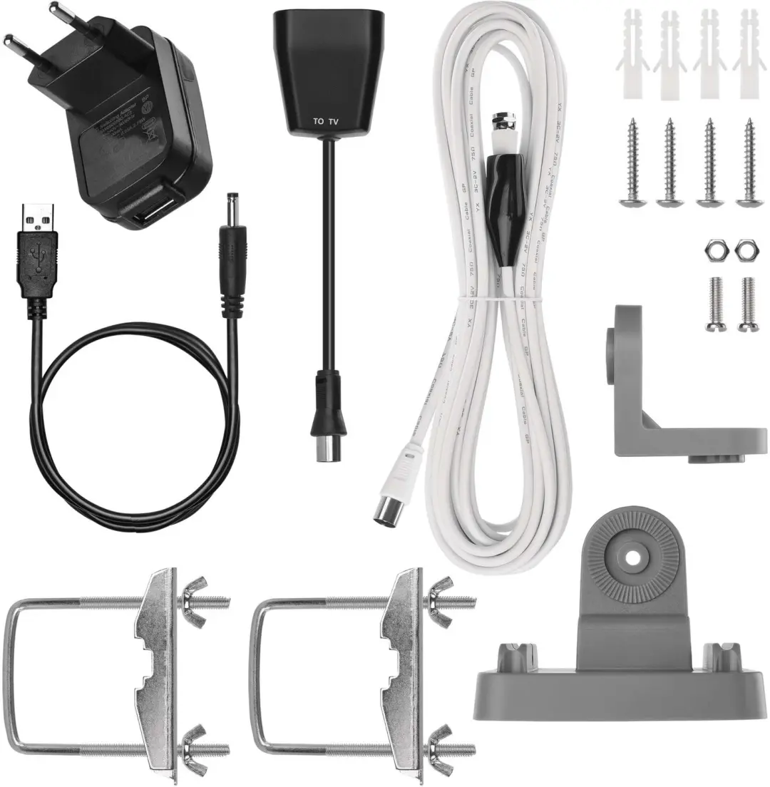Emos VILLAGE FLIPP-V200 J0804 Universele Antenne - Grijs - afbeelding 4 van 6