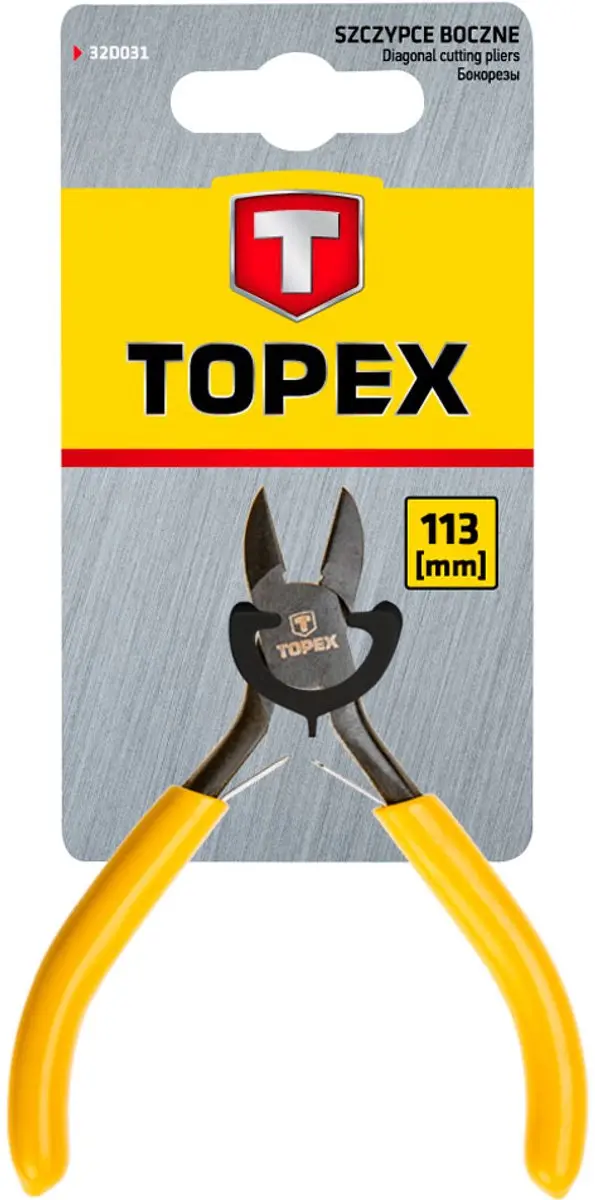 Topex Precieze Zijkniptang 113mm - Blauw - afbeelding 2 van 3