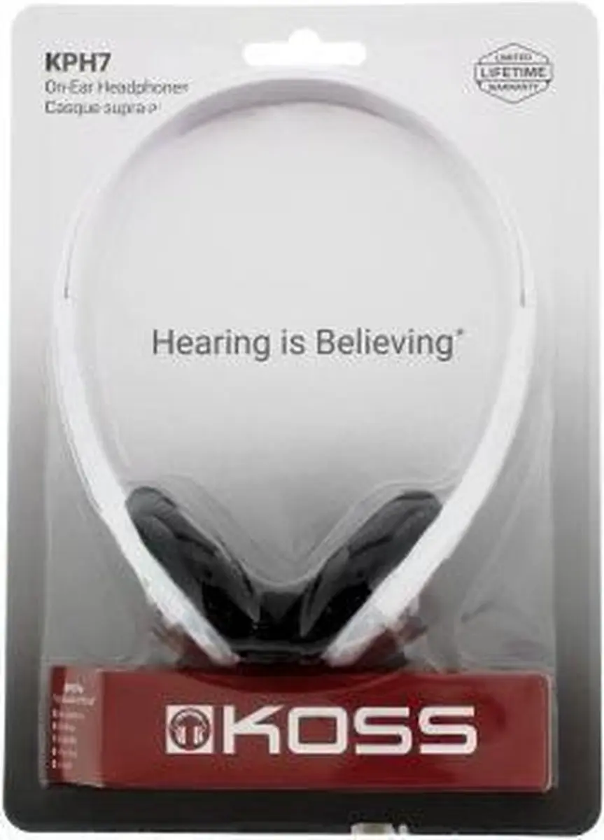 Koss KPH7 Hoofdtelefoon - Wit - afbeelding 2 van 3