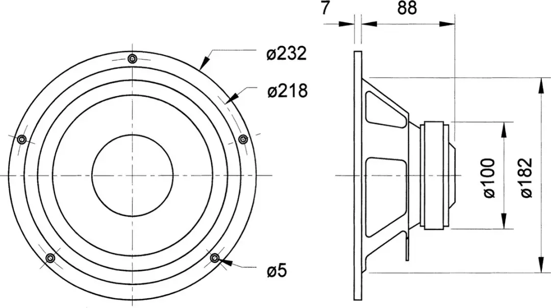 Visaton W 200 S 9030 Woofer - 8 Ohm - afbeelding 6 van 6