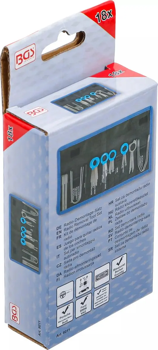 BGS technic Autoradio Demontage Set 18-delig - afbeelding 3 van 6