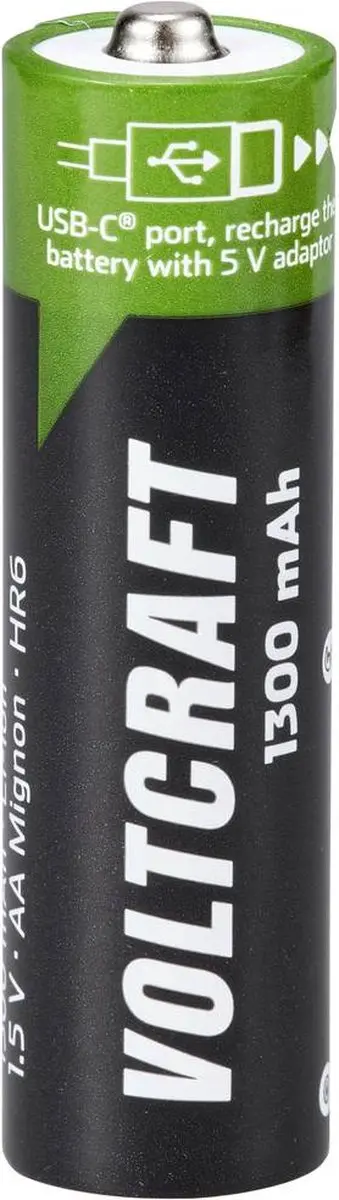 Voltcraft VC-AA1300USB Oplaadbare AA batterij - 1300 mAh - 4 stuk - afbeelding 2 van 4