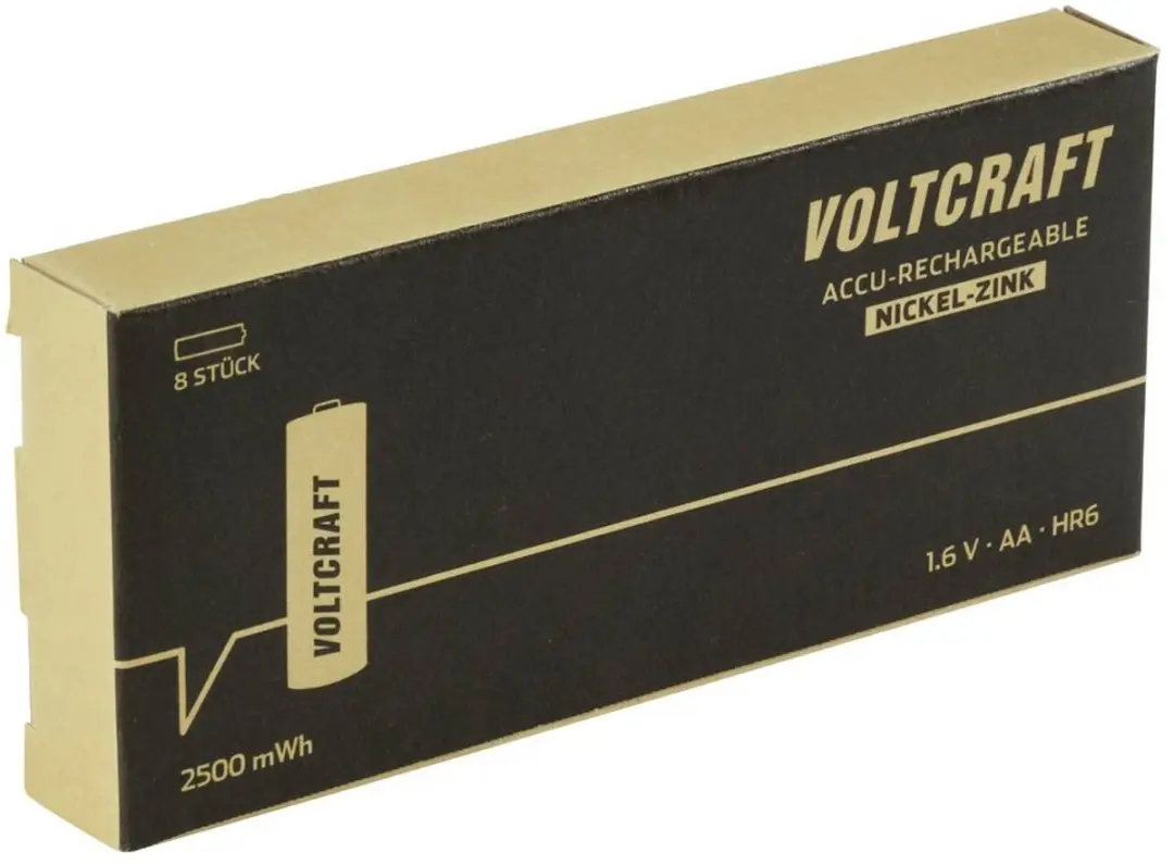 Voltcraft VC-16044355 Oplaadbare AA batterij NiZn 1500 mAh - 8 stuk - afbeelding 2 van 3