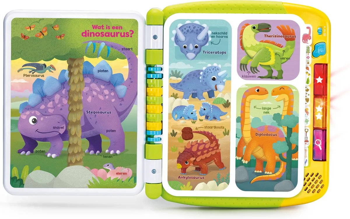 VTech Mijn Interactief Dinoboek - Speelboek - 3 Speelstanden - Speelgoed vanaf 3 jaar en ouder