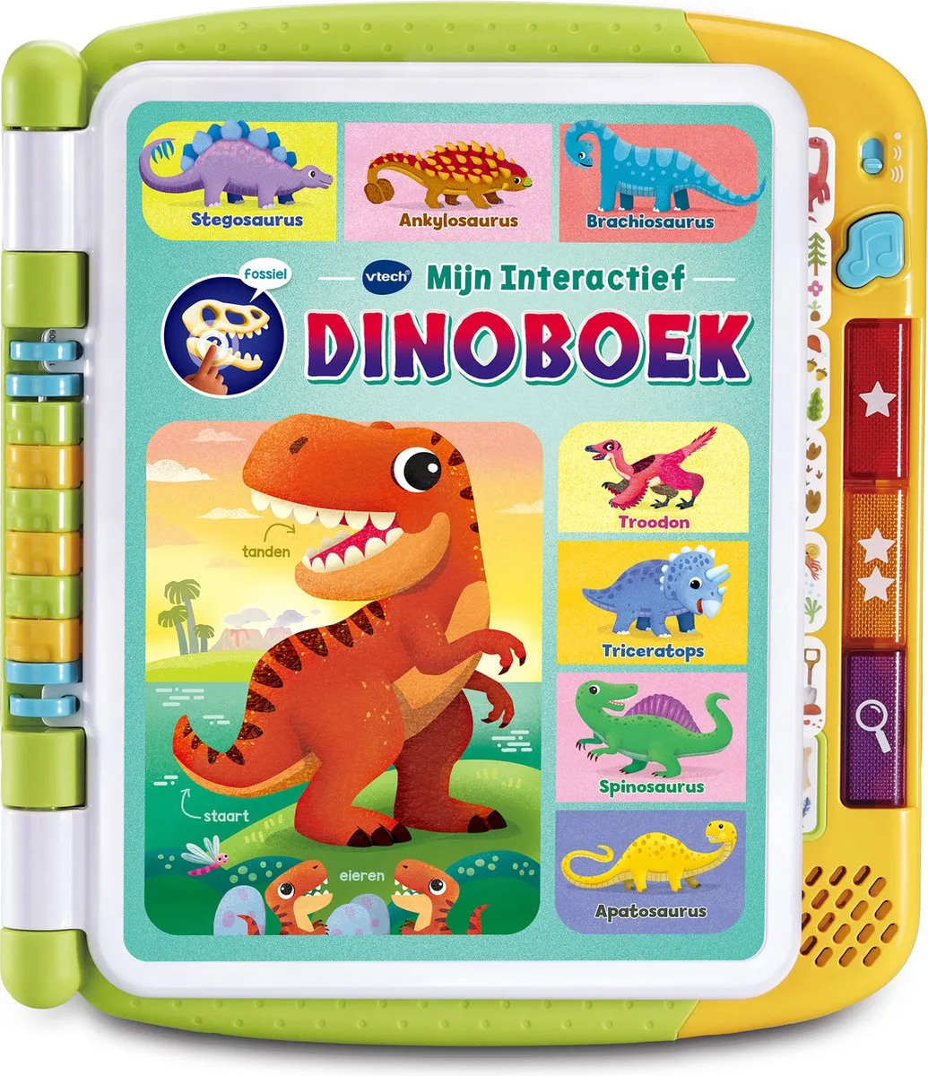 VTech Mijn Interactief Dinoboek - Speelboek - 3 Speelstanden - Speelgoed vanaf 3 jaar en ouder