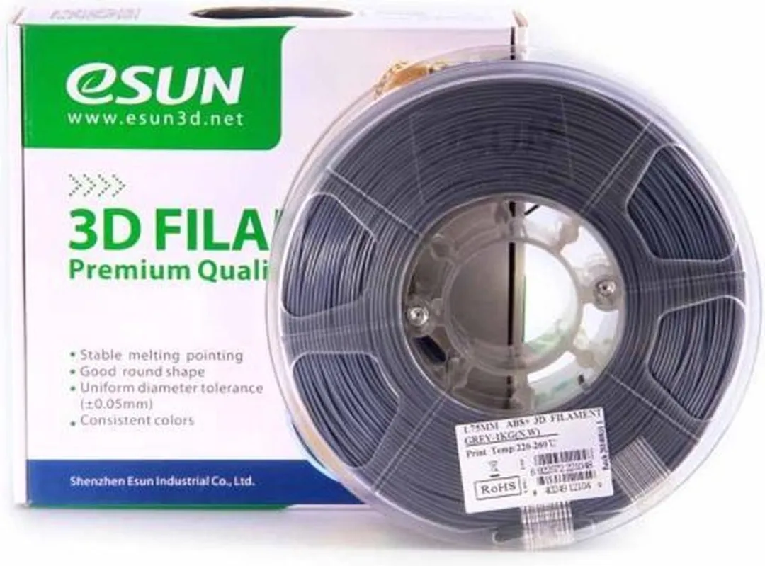 ESUN ABS+ Grijs 3D Printer Filament 1.75mm - 1kg