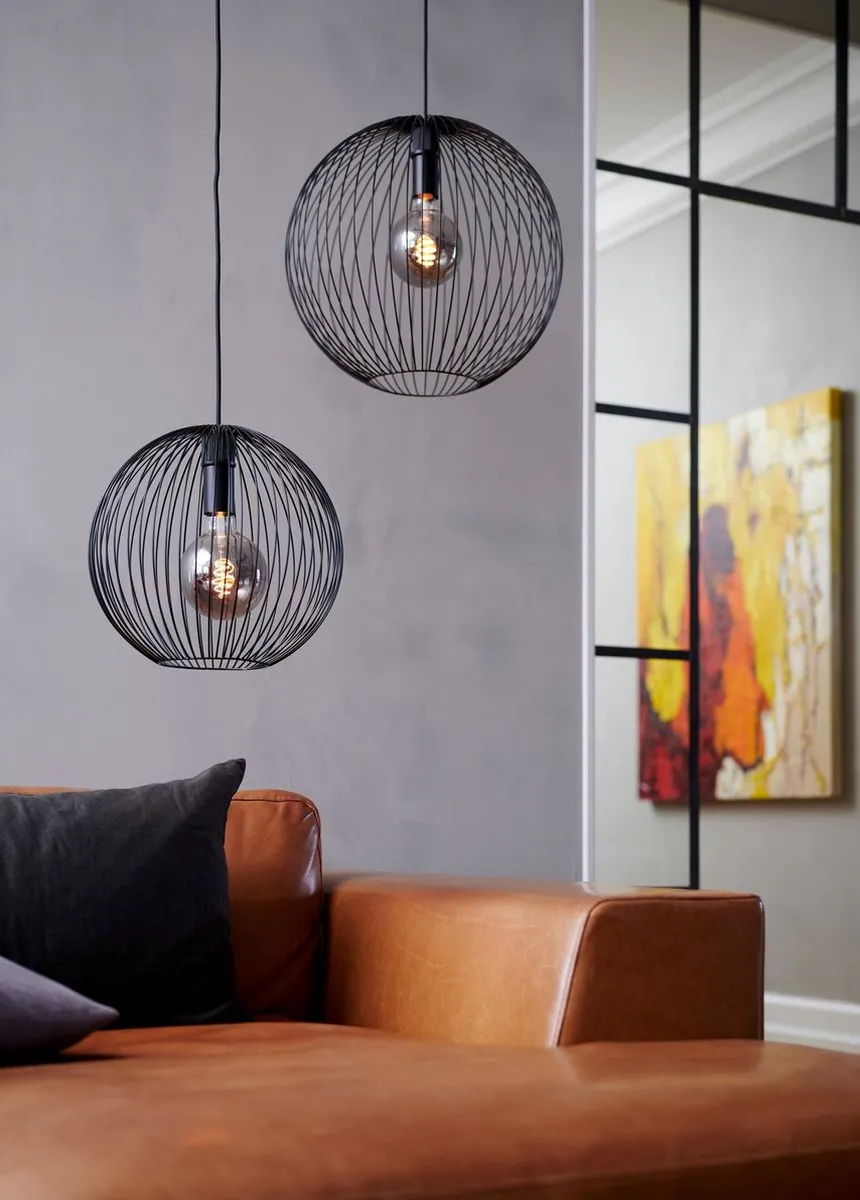 Nordlux Beroni Hanglamp E27 - Ø35cm - Zwart