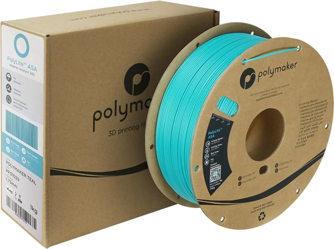 Polymaker PolyLite ASA Filament 1,75mm 1kg - Teal