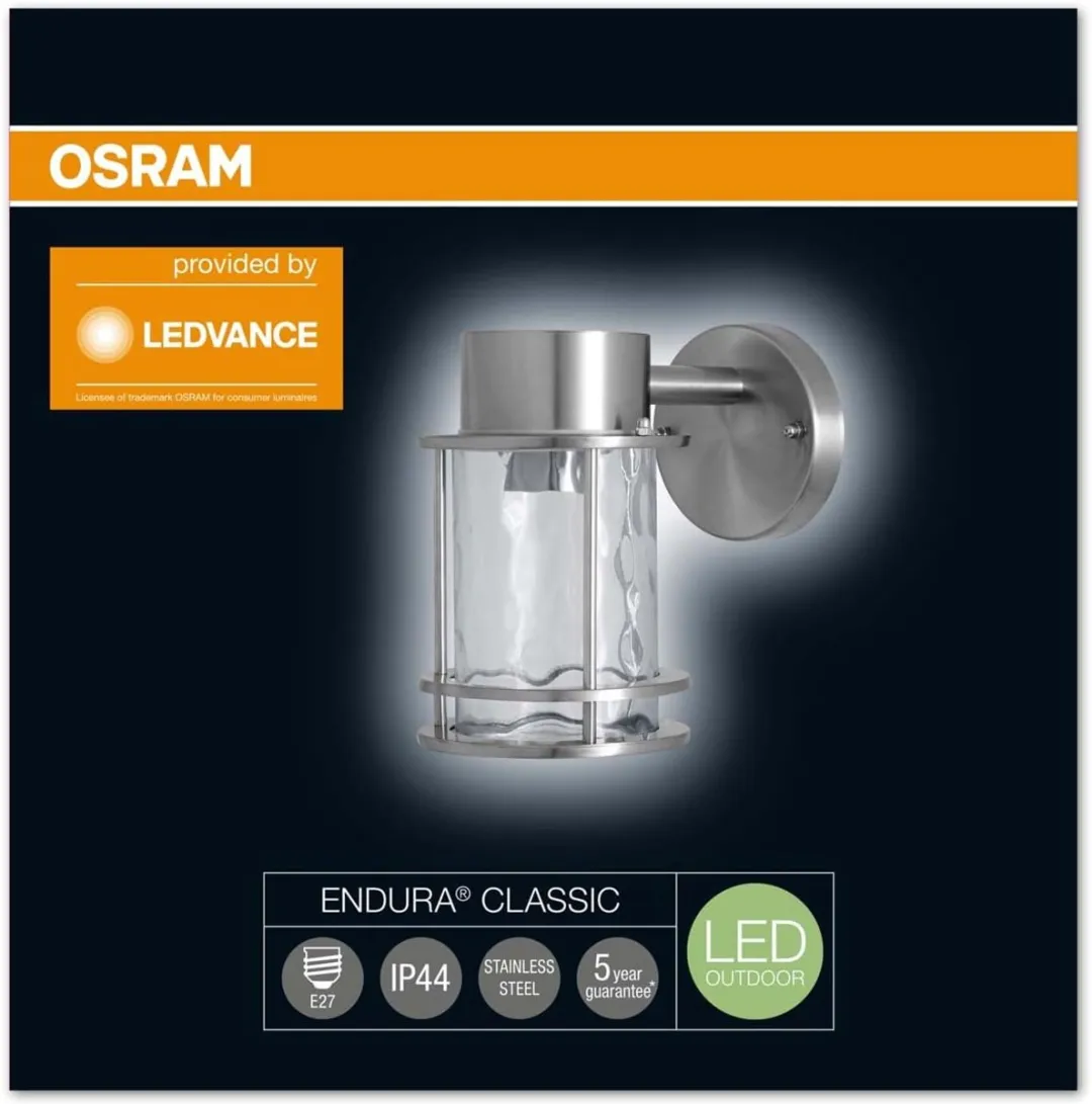 Osram Endura Classic Post Down LED Wandlamp E27 60W - Helder - afbeelding 3 van 6